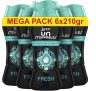 LENOR, Unstoppable Perlas de Perfume para la Ropa, 93 Lavados, 6 x 210 gr, Perlas Suavizante Para Ropa, 