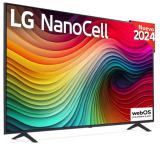 LG 50NANO81T6A 50″, 4K NANOCELL, Smart TV, HDR10, WebOS24, Serie 81, Procesador Potente e Inteligente, Gaming