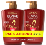 L’Oréal Paris Elvive Color Vive Pack 2 Champú Protector para el Pelo Teñido, 1 L