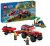 Lego City Camión de Bomberos 4×4 con Barco de Rescate de Juguete para Niños y Niñas de 5 Años o Más, Lancha Motora, Remolque, Tienda de Campaña y Minifiguras de Excursionista y 2 Bomberos 60412