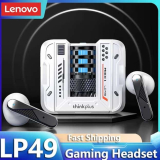 Lenovo LP49 – Auriculares inalámbricos con Bluetooth 5,4, cascos para videojuegos con reducción de ruido, llamadas HD, música, modo Daul