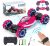 Ltteaoy Coche Acrobático RC con Sensor de Gestos para Niños, con Control Remoto de Doble Cara 2.4GHz y Giros de 360 Grados, Luces y Música. Regalo para Niños y Niñas Mayores de 6 Años(Rojo)