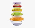Juego de 5 Cuencos de Cristal con Tapa, Ensaladeras, Tupper redondos cristal​ hermeticos – MAXHOME