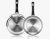 Magefesa ® Essencial Inox set de sartenes de 24 + 28 cm de Ø, sin recubrimiento, sin antiadherente, ecológica, saludable, fabricadas en acero inoxidable, para todo tipo de cocinas incluido inducción