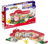Mega Construx Pokémon Centro Pokemon en el Bosque +600 Bloques de construcción con 4 Personajes, Juguete +8 años (Mattel HNT93)