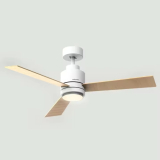 Mellerware – Ventilador de Techo con Luz Brizy Bright Core 45W | Ultra Silencioso | 6 Velocidades | 3 Aspas Reversibles 132 cm Diámetro | Función Verano-Invierno