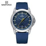 NAVIFORCE-Reloj de pulsera de cuarzo informal para hombre, cronógrafo deportivo, resistente al agua, con correa de silicona, luminoso, Masculino