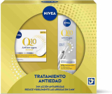 NIVEA Pack Rutina Antiedad Q10 Antiarrugas Power 4 semanas, set de cremas reafirmantes, caja de regalo con crema de día con FP15 (1 x 50 ml) y sérum tratamiento concentrado (1 x 15 ml)