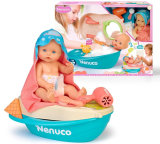 Nenuco Baño de Espuma, Muñeco Bebé de 35 cm y Cuerpo Duro, Bebe y Hace Pipí, Jueguete para niñas de +3 Años, (NFNA0000)