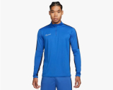 Nike Sudadera Dri-Fit Academy 23 Drill con cierre, para Hombre, Blanca y Azul