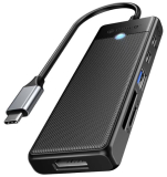 ORICO USB C hub, 6 en 1 Docking Station USB C Adaptador, con PD100w, 4K@30Hz Lectores de Tarjetas hdmi, SD/TF, 1xUSB A y 1xType C 5Gbps