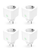 Refoss Enchufe Inteligente WiFi con Temporizador Programable, Mini Smart Plug de Control Remoto, Ahorro de Energía, Compatible con Alexa y Google Home, 4 Piezas
