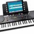 Alesis Recital Piano Eléctrico 88 Teclas Semi Contrapesadas con Altavoces, Lecciones de Piano, Metrónomo y 5 Kits de Sonidos – Blanco