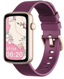 SHANG WING Reloj Inteligente Mujer,Pulsera Inteligente Mujer con Oxímetro, IP68 Impermeable,DIY Esfera Reloj, Monitor Sueño, Podómetro, Pulsómetro Smartwatch Mujer para Android iOS Morada