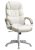 SONGMICS Silla de oficina ergonómica, Giratoria y Altura Ajustable, con Ruedas, Blanco Crema OBG024W01