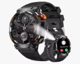 Smart Watch militar para los hombres responde/hace la llamada, reloj elegante con el compás de la linterna del LED