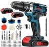 Taladro Atornillador 21V, Taladro Percutor a Bateria, con 61 Accesorios, 2 X 21V Baterías – Undreem