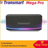 Tronsmart altavoz portátil Mega Pro con Bluetooth, 60W, bajos mejorados, NFC, IPX5, resistente al agua, asistente de voz