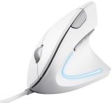 Trust Verto Ratón Vertical, Ratón Ergonómico Ligero, 1000/1600 dpi, Iluminación LED, Cable USB 1,5 m, para Diestros