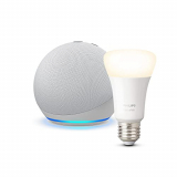 Echo Dot (4.ª generación), Blanco + Philips Hue White bombilla