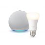 Echo Dot (4.ª generación), Blanco + Philips Hue White bombilla