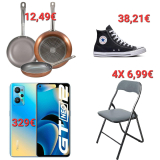 Chollazos Flash en Miravia hoy!. Converse por 38€, Pack 3 sartenes por 12,49€, sillas plegables a 2€ y mucho más!