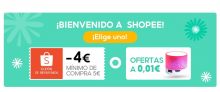Cupón de 4€ para compras de 5€ o más en Shopee