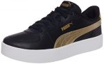 PUMA Skye Clean Metallic FS, Zapatillas, para Mujer, Negro (Puma Black-Puma Team Gold)