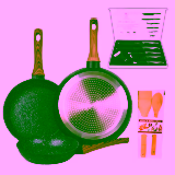 🍳 ¡CHOLLO DE COCINA! Set de 3 Sartenes + Cuchillos + Utensilios de Bambú por solo 29,99€ (Antes 59,95€)