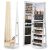 SONGMICS Espejo Joyero con 6 LEDs, Armario de Joyas de Giro 360°, Organizador de Joyas Giratorio, JJC007W01
